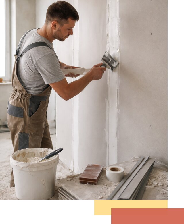 Шпаклевка перегородок из гипсокартона в Воркуте качественно и быстро