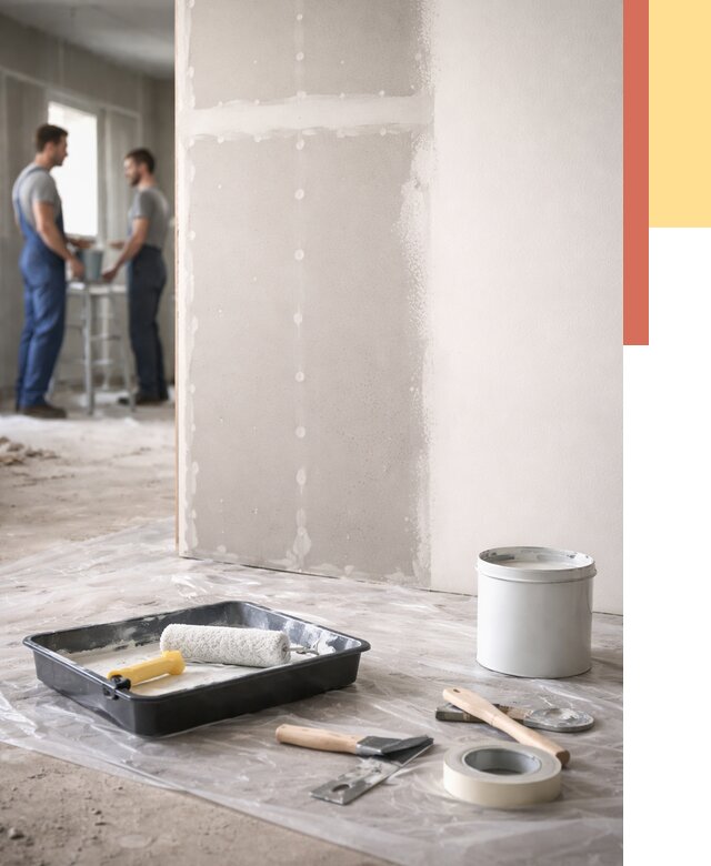 Покраска перегородок из гипсокартона в Воркуте от 4626 руб. под ключ | ОТДЕЛОЧНИК-Врк