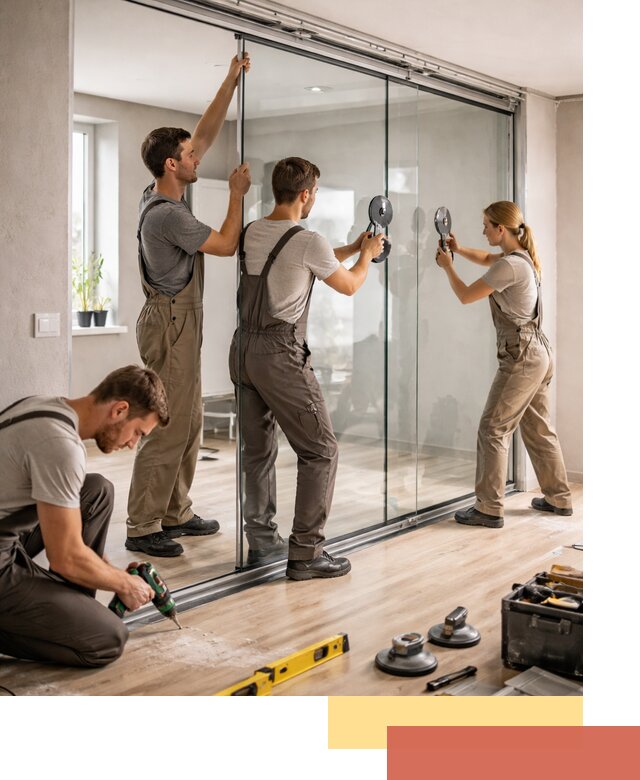 Изготовление стеклянных перегородок на заказ в Воркуте