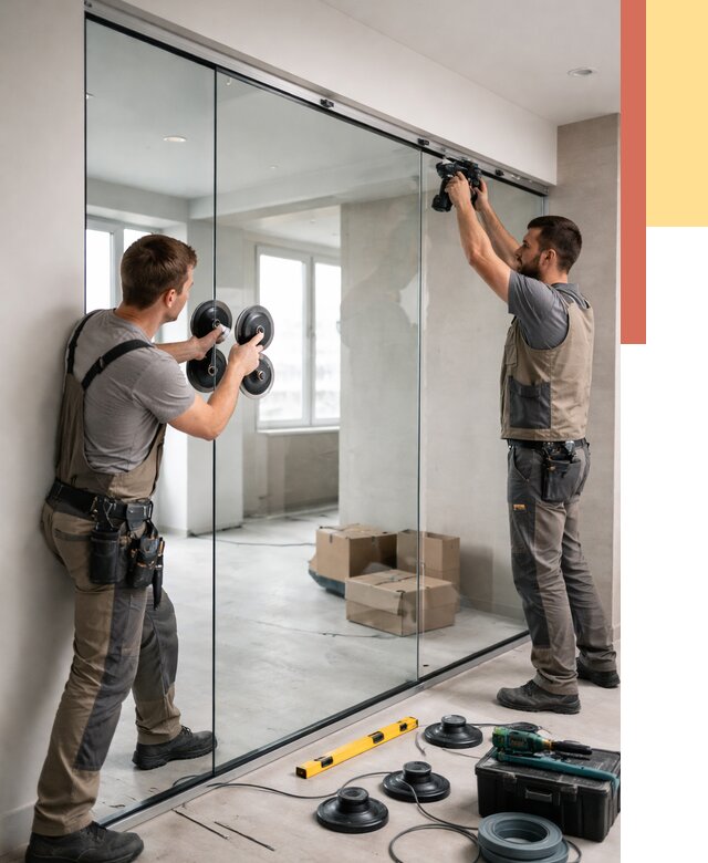 Монтаж стеклянных перегородок в Воркуте от 6683 руб. | ОТДЕЛОЧНИК-Врк