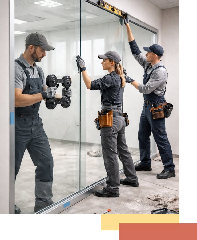 Профессиональный монтаж стеклянных перегородок в Воркуте