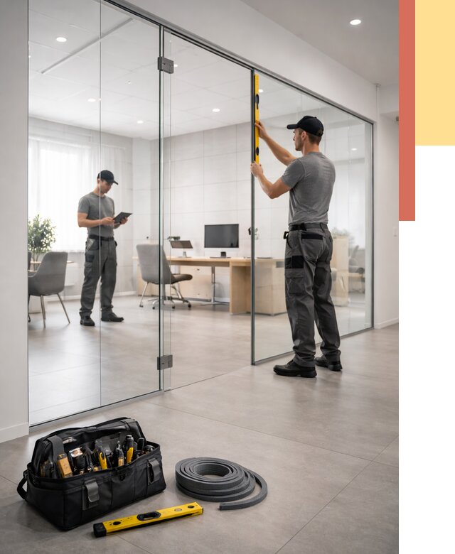 Цельностеклянные перегородки под ключ в Воркуте от 9767 руб. — монтаж и цены | ОТДЕЛОЧНИК-Врк