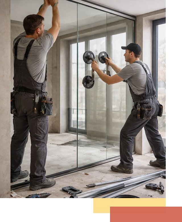 Цельностеклянные перегородки под ключ в Воркуте