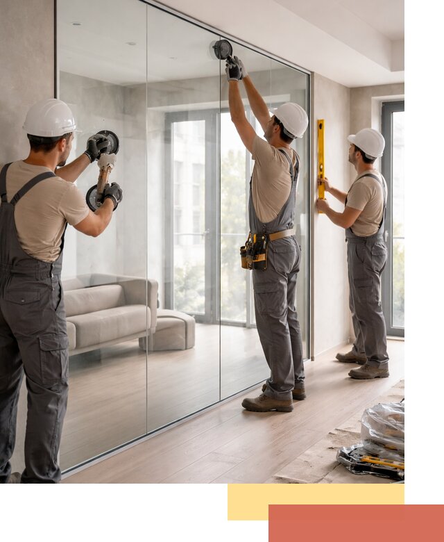 Перегородки из закаленного стекла в Воркуте для офисов и квартир