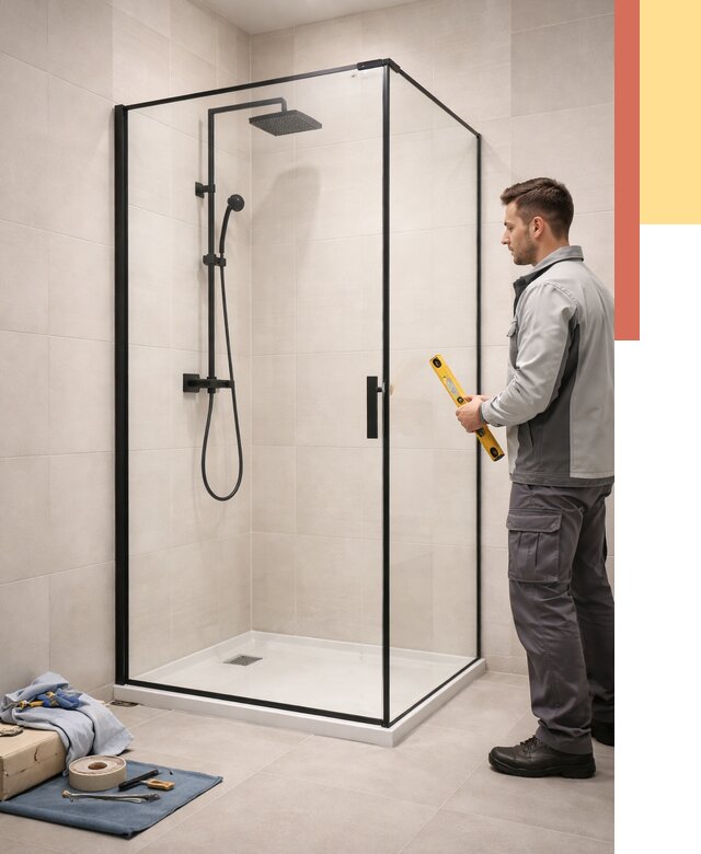 Стеклянные перегородки для душа в Воркуте от 12851 руб. | Монтаж под ключ — ОТДЕЛОЧНИК-Врк