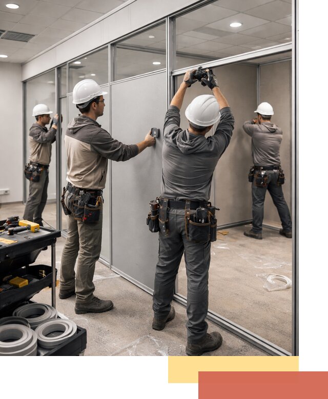 Мобильные офисные перегородки под ключ в Воркуте