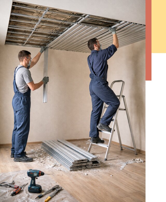 Демонтаж реечного потолка в Воркуте от 4626 руб. быстро и недорого | ОТДЕЛОЧНИК-Врк