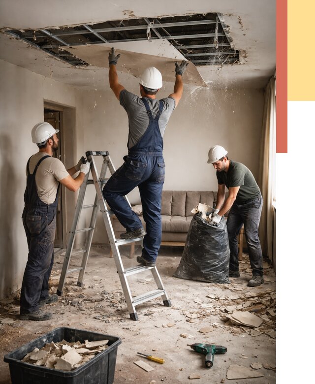 Демонтаж гипсокартонного потолка в Воркуте от 432 руб. за м2 — ОТДЕЛОЧНИК-Врк