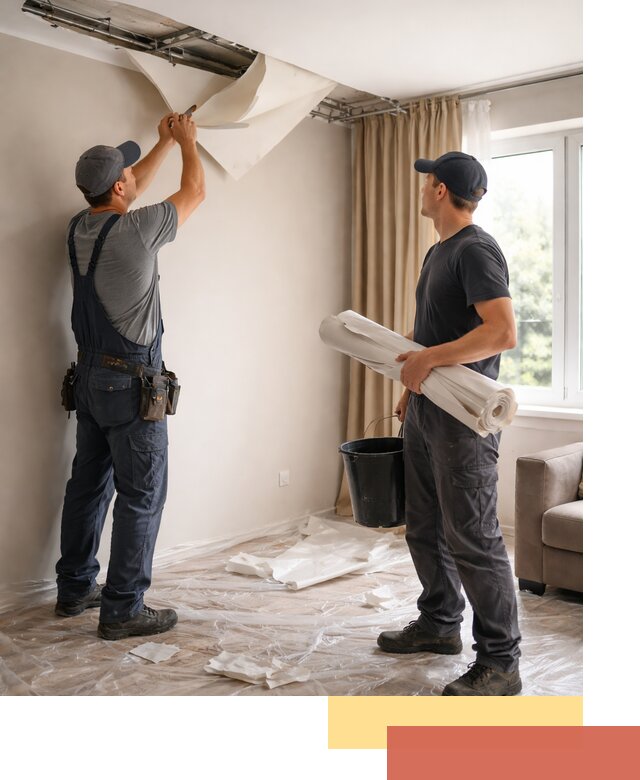 Демонтаж натяжного потолка в Воркуте быстро и аккуратно