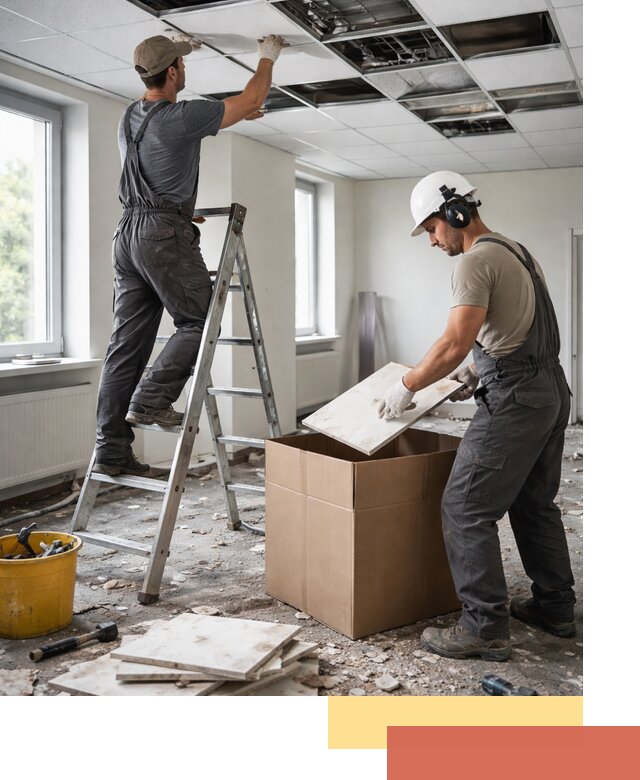 Демонтаж потолочной плитки в Воркуте быстро и аккуратно