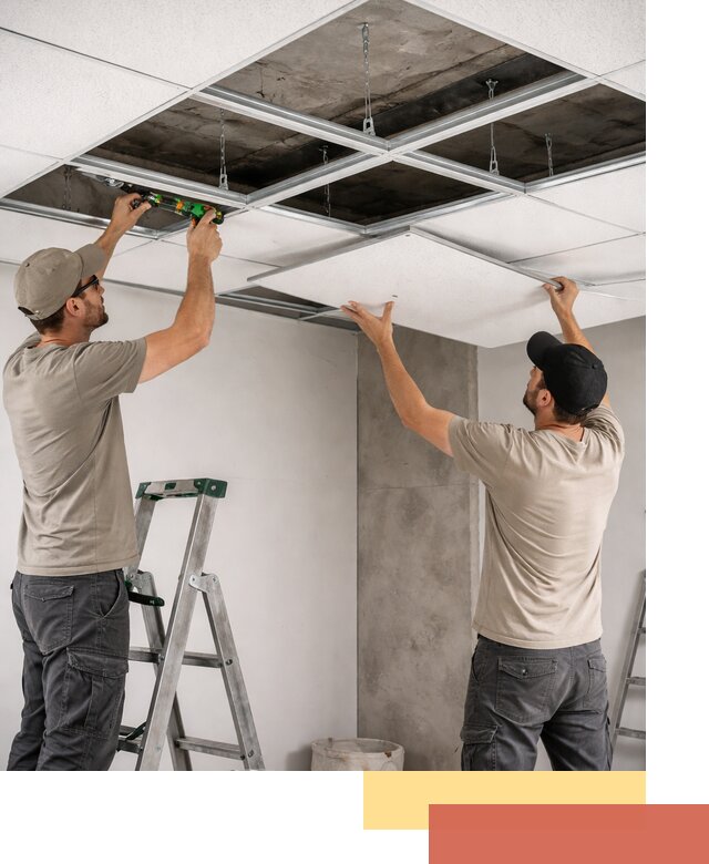 Монтаж потолка Армстронг под ключ в Воркуте