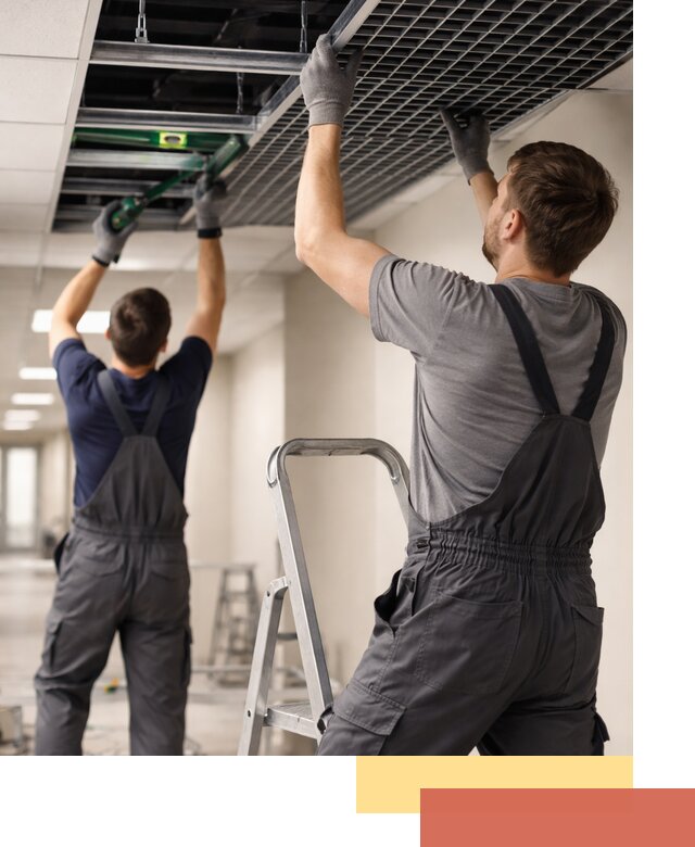 Монтаж потолка Грильято в Воркуте: установка под ключ качественно