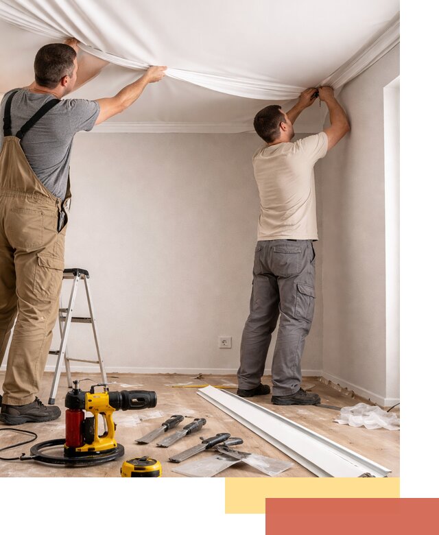 Монтаж ПВХ натяжного потолка в Воркуте качественно и быстро