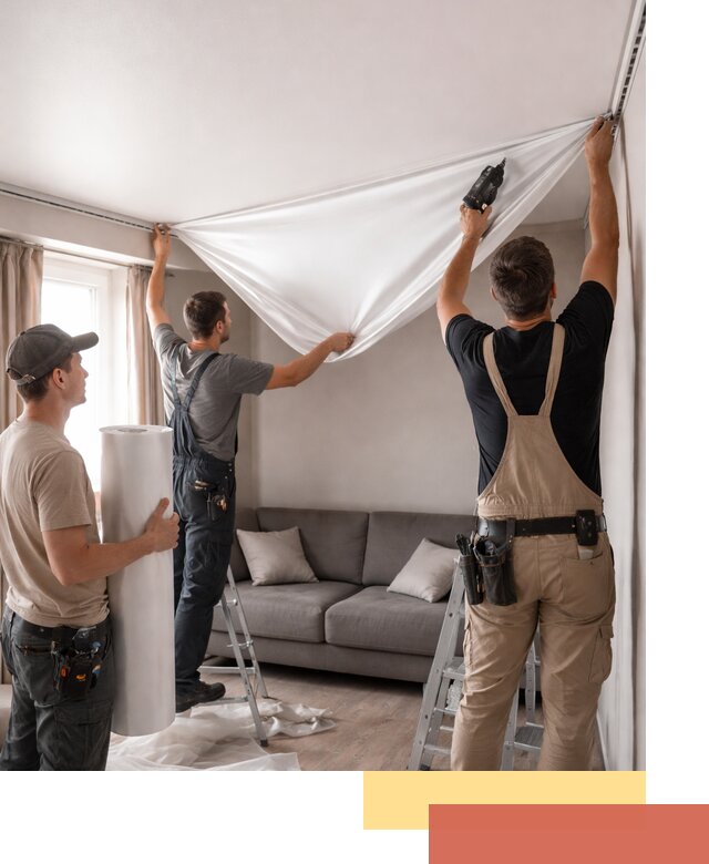 Монтаж сатинового натяжного потолка в Воркуте качественно и быстро