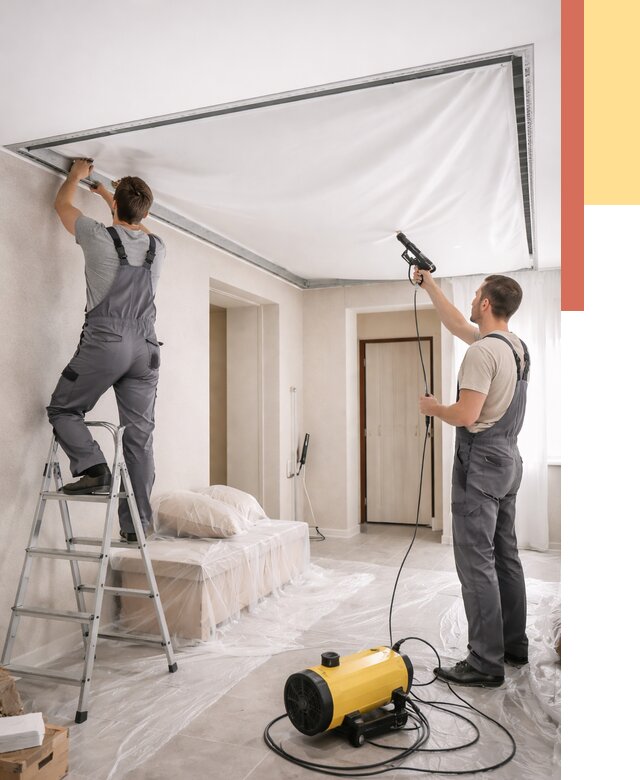 Монтаж натяжного потолка в прихожей в Воркуте от 2724 руб. под ключ | ОТДЕЛОЧНИК-Врк