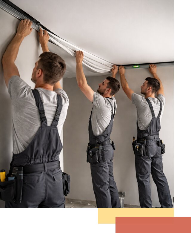 Теневые натяжные потолки в Воркуте: монтаж и отделка быстро и качественно