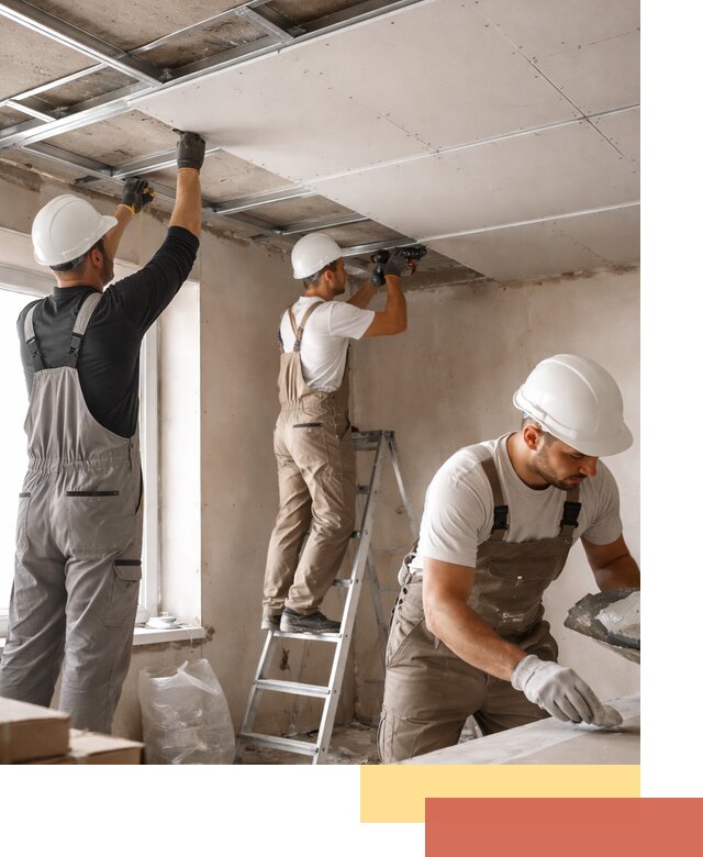 Одноуровневый потолок из гипсокартона в Воркуте — монтаж и отделка