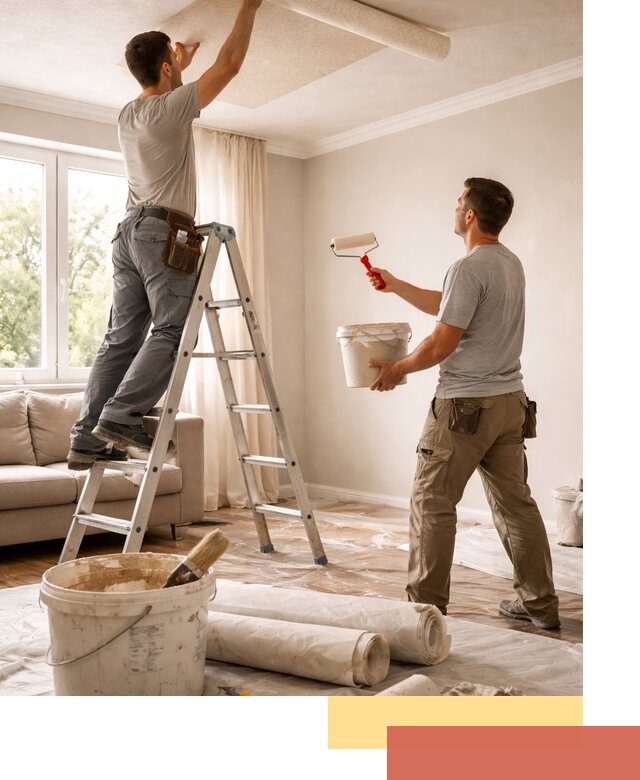 Поклейка обоев на потолок в Воркуте — качественно и быстро