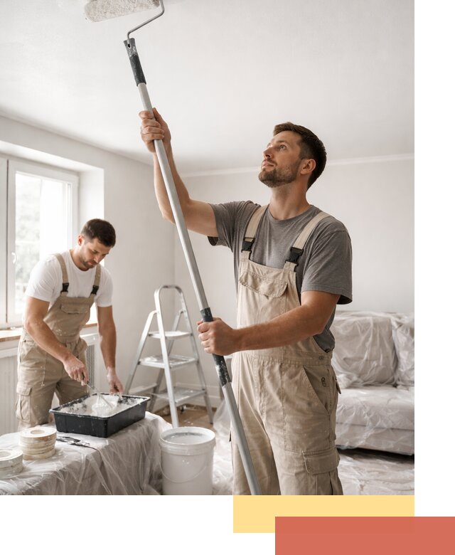 Покраска потолка водоэмульсионной краской в Воркуте