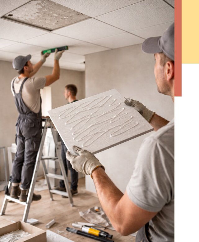 Монтаж потолочной плитки в Воркуте от 4626 руб. — быстро и недорого | ОТДЕЛОЧНИК-Врк