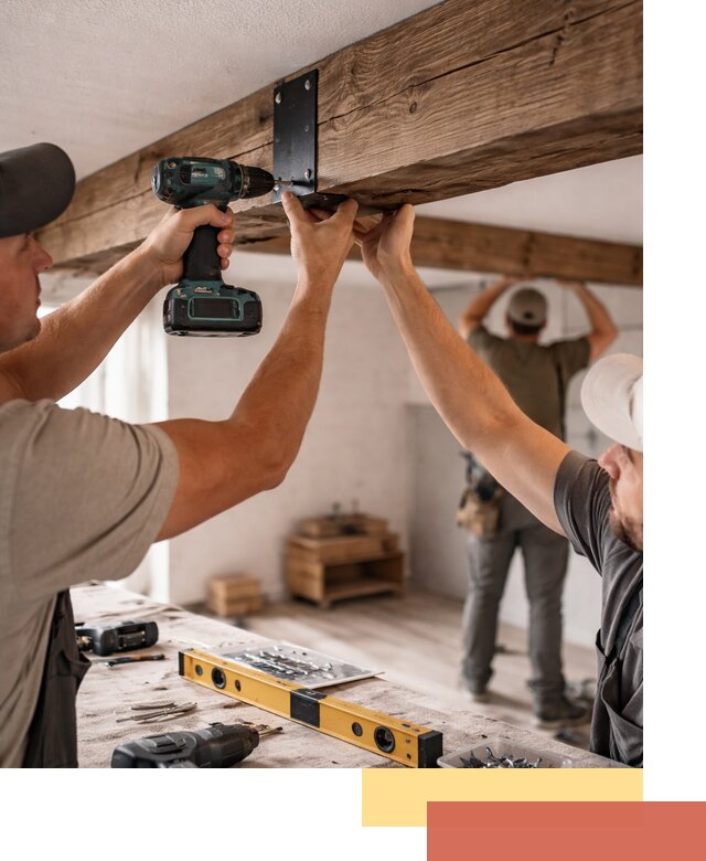 Монтаж декоративных потолочных балок в Воркуте