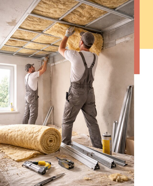 Утепление потолка в Воркуте от 7402 руб/м2 — недорого, быстро, под ключ | ОТДЕЛОЧНИК-Врк