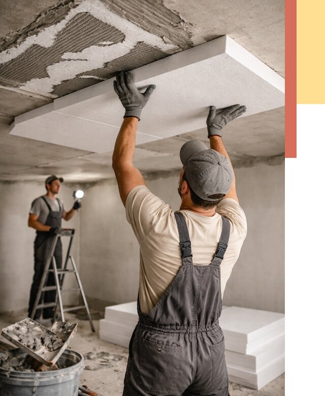 Утепление потолка пенопластом в Воркуте от 4626 руб/м2 — недорого и быстро | ОТДЕЛОЧНИК-Врк