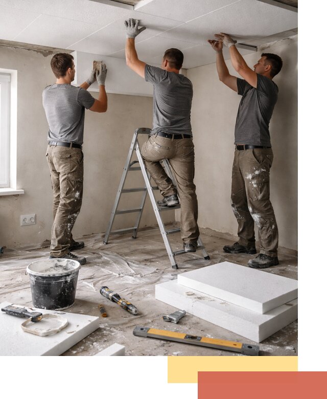 Утепление потолка пенопластом в Воркуте быстро и качественно